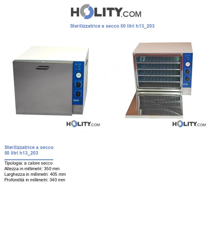 Sterilizzatrice a secco 50 litri h13_203
