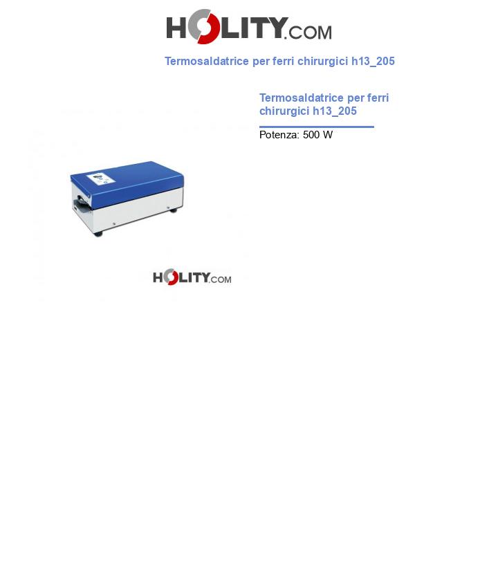 Termosaldatrice per ferri chirurgici h13_205