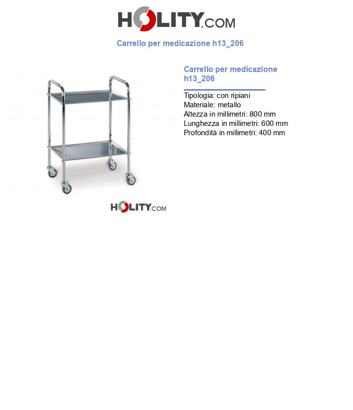 Carrello per medicazione h13_206