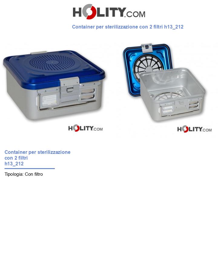 Container per sterilizzazione con 2 filtri h13_212