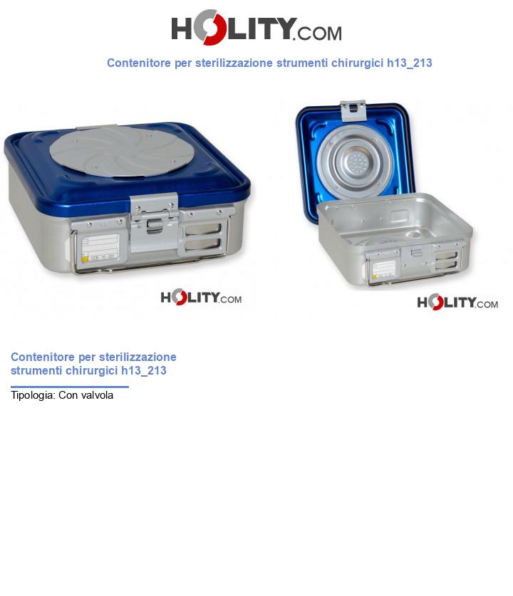 Contenitore per sterilizzazione strumenti chirurgici h13_213