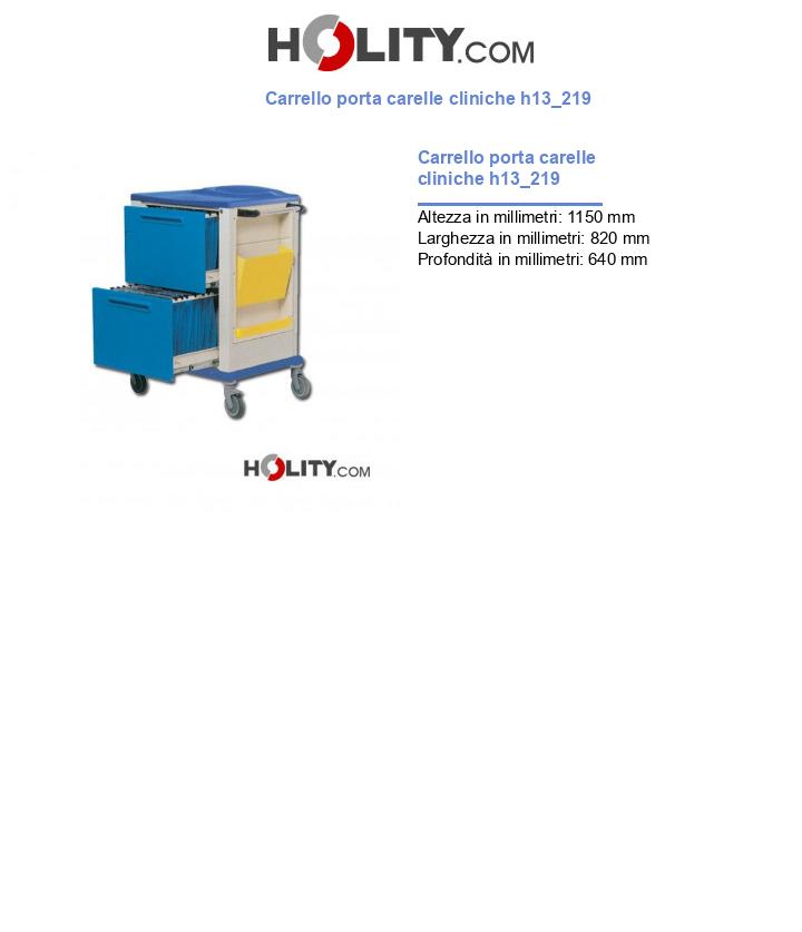 Carrello porta carelle cliniche h13_219