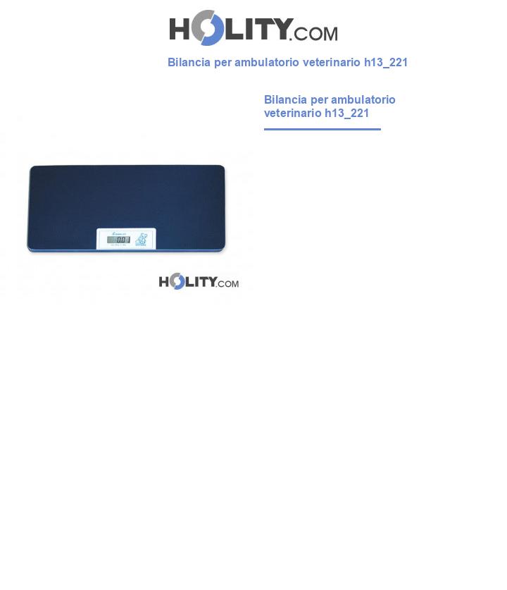 Bilancia per ambulatorio veterinario h13_221