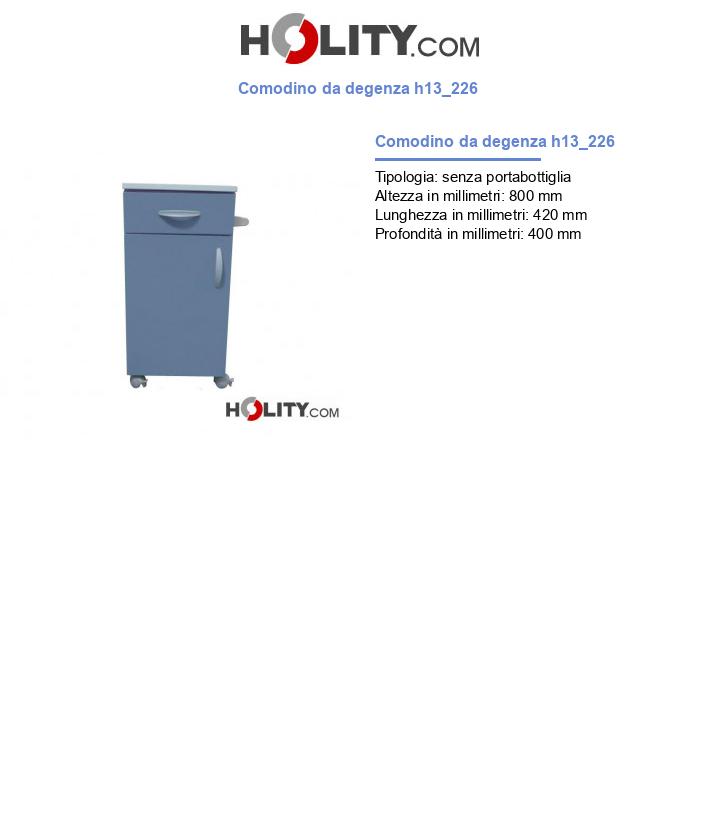 Comodino da degenza h13_226