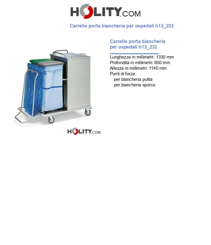 Carrello porta biancheria per ospedali h13_232