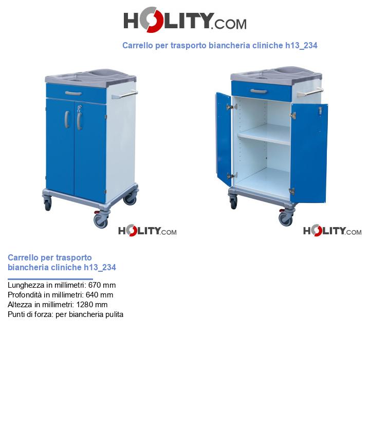 Carrello per trasporto biancheria cliniche h13_234