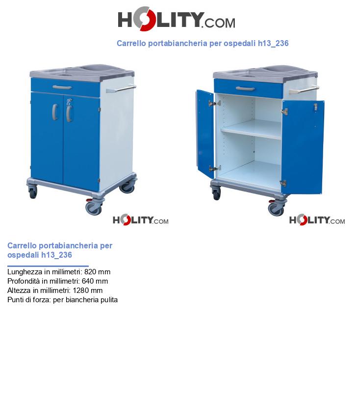 Carrello portabiancheria per ospedali h13_236