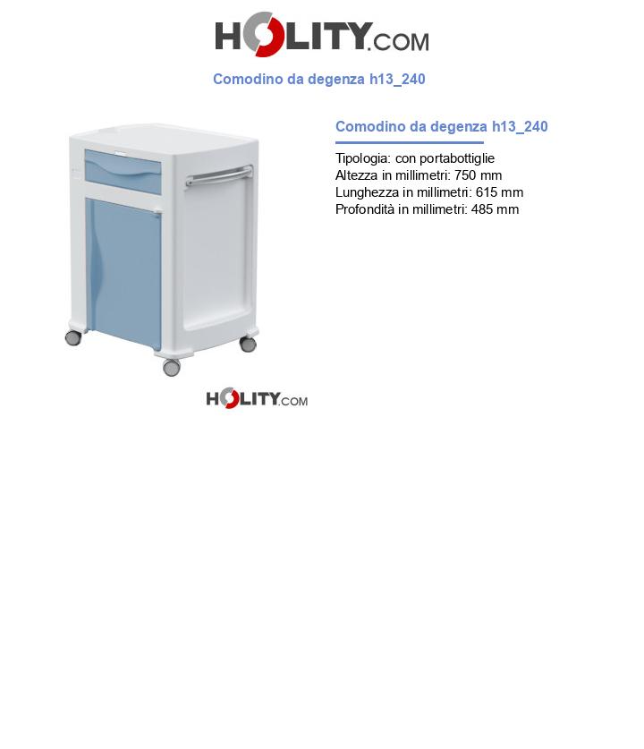 Comodino da degenza h13_240