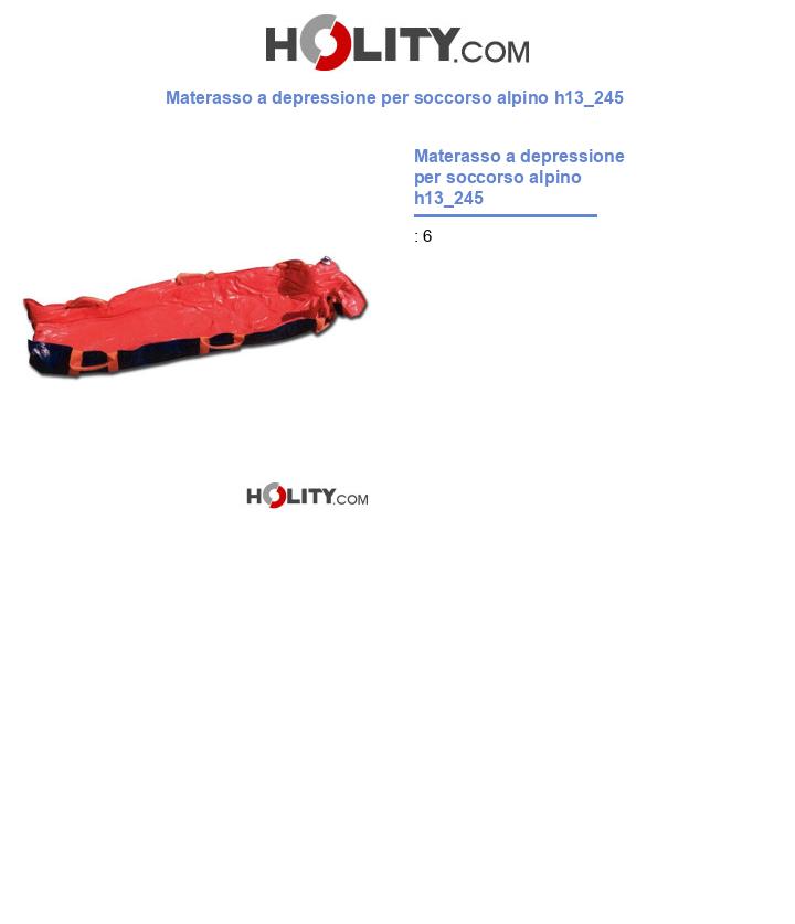 Materasso a depressione per soccorso alpino h13_245