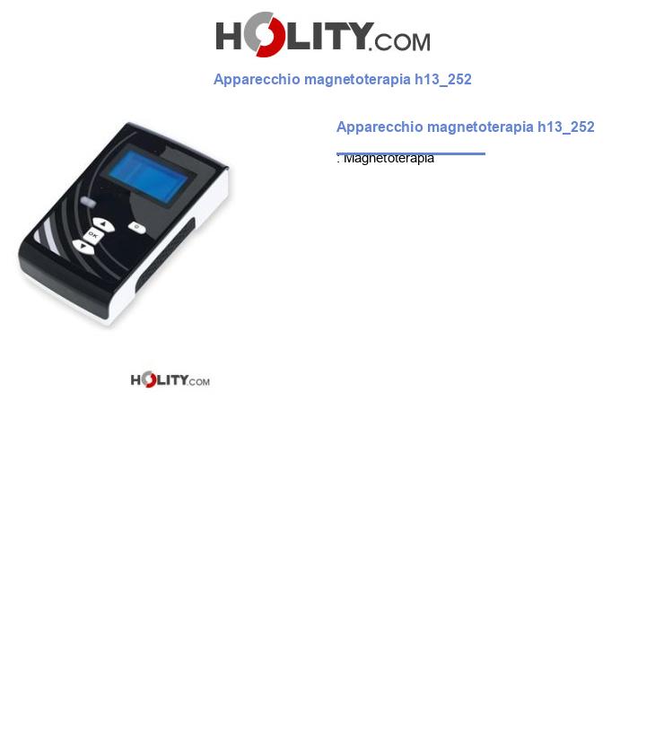 Apparecchio magnetoterapia h13_252