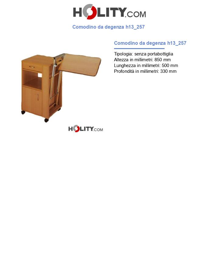 Comodino da degenza h13_257