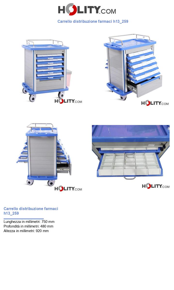 Carrello distribuzione farmaci h13_259