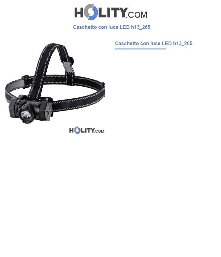 Caschetto con luce LED h13_265