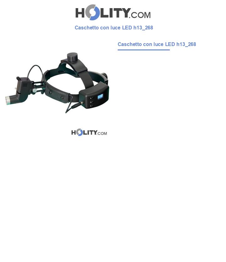 Caschetto con luce LED h13_268
