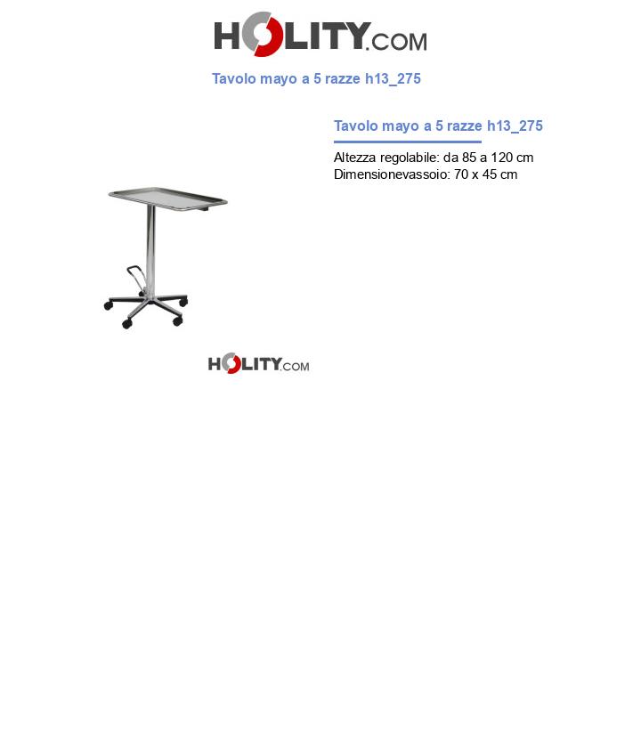 Tavolo mayo a 5 razze h13_275