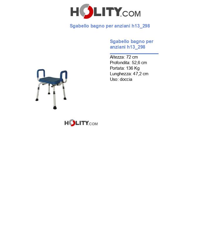 Sgabello bagno per anziani h13_298