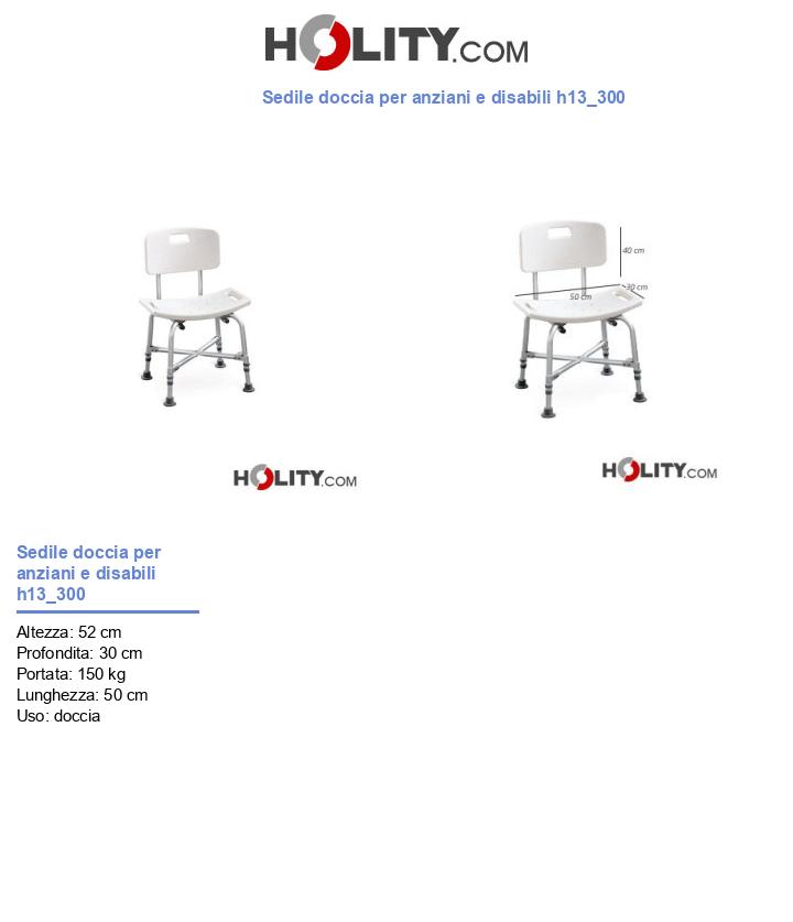 Sedile doccia per anziani e disabili h13_300