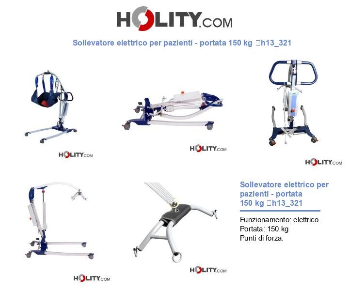 Sollevatore elettrico per pazienti - portata 150 kg 	h13_321