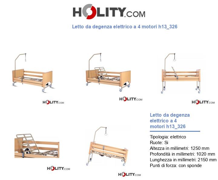 Letto da degenza elettrico a 4 motori h13_326