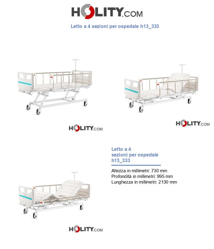 Letto a 4 sezioni per ospedale h13_333