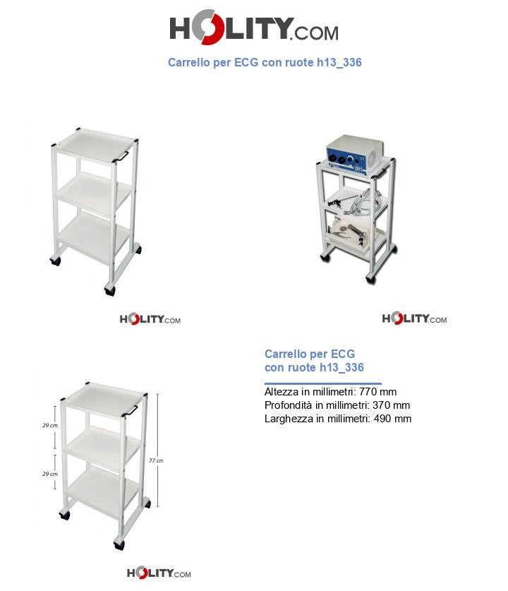 Carrello per ECG con ruote h13_336