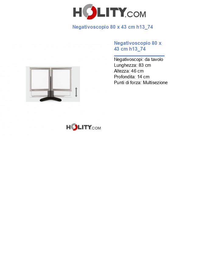 Negativoscopio 80 x 43 cm h13_74