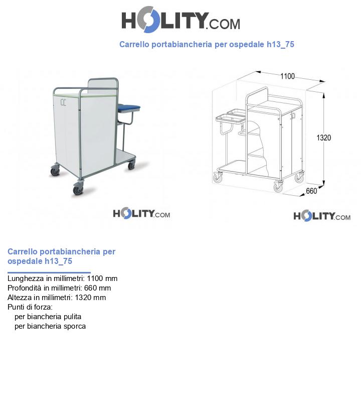 Carrello portabiancheria per ospedale h13_75