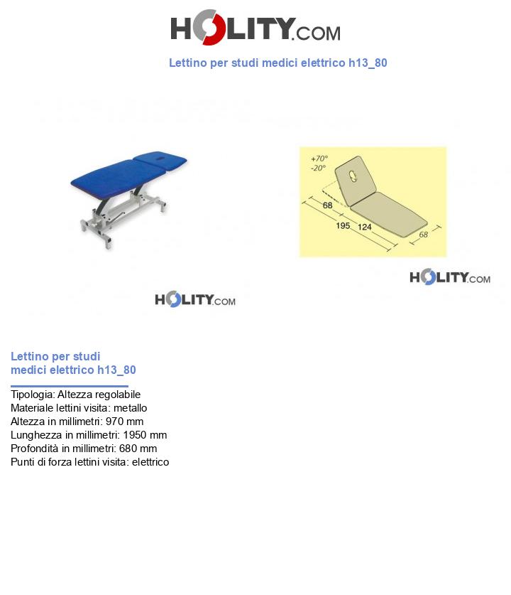 Lettino per studi medici elettrico h13_80
