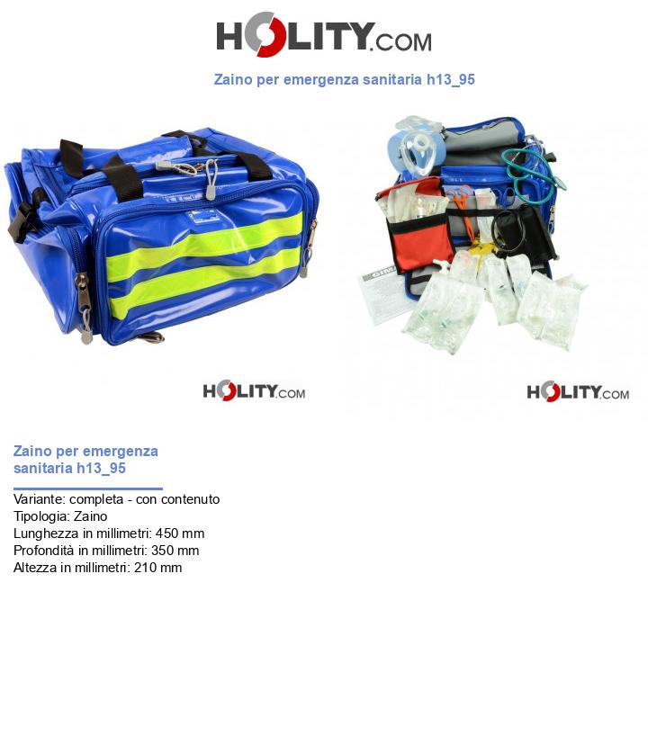 Zaino per emergenza sanitaria h13_95