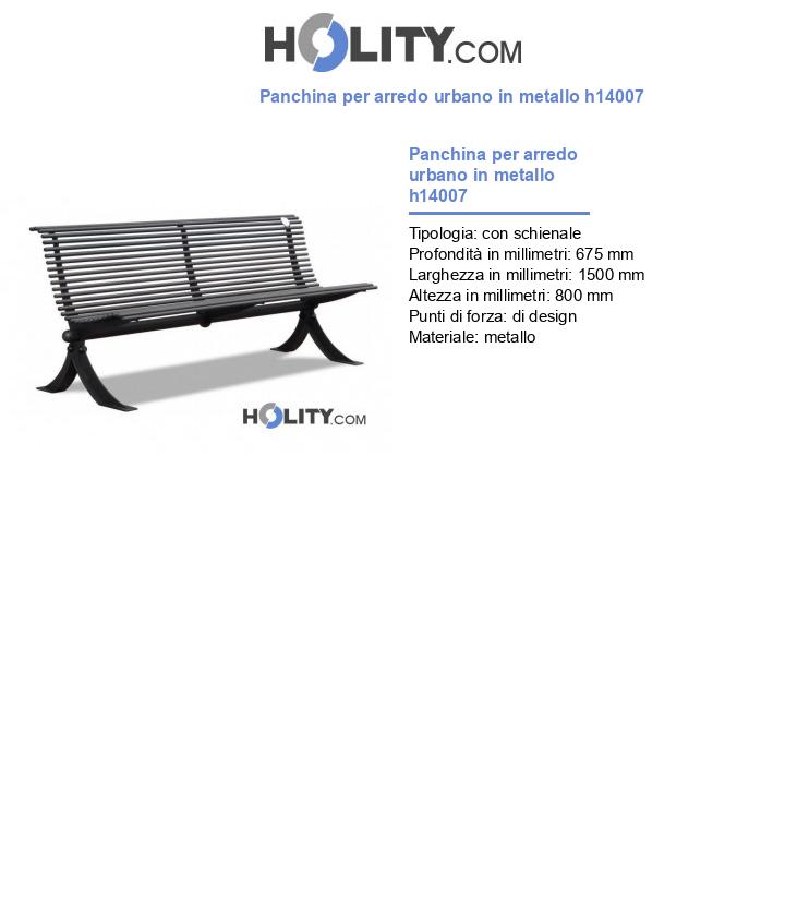 Panchina per arredo urbano in metallo h14007