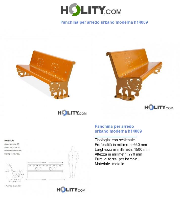 Panchina per arredo urbano moderna h14009
