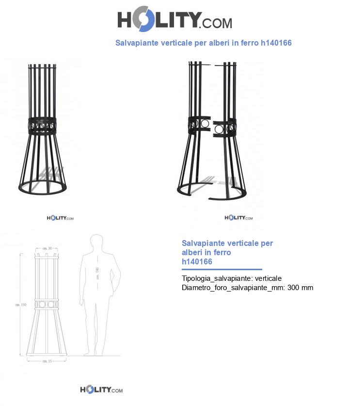 Salvapiante verticale per alberi in ferro h140166