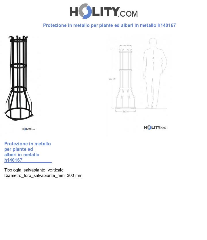 Protezione in metallo per piante ed alberi h140167
