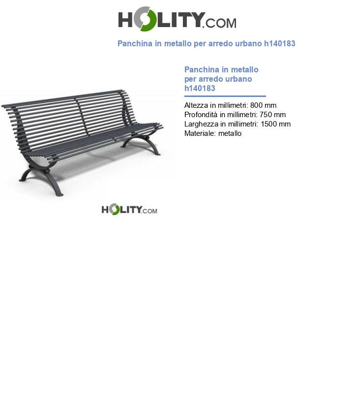 Panchina in metallo per arredo urbano h140183