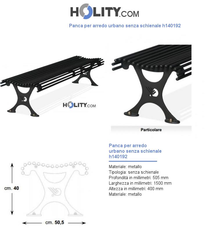 Panca per arredo urbano senza schienale h140192