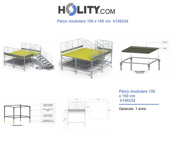 Palco modulare 150 x 150 cm h140234