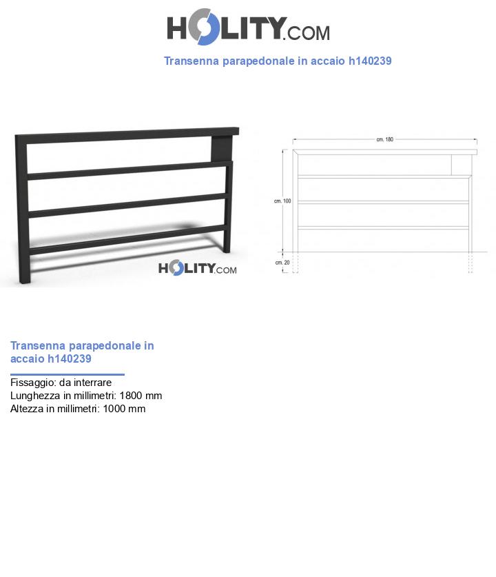 Transenna parapedonale in accaio h140239