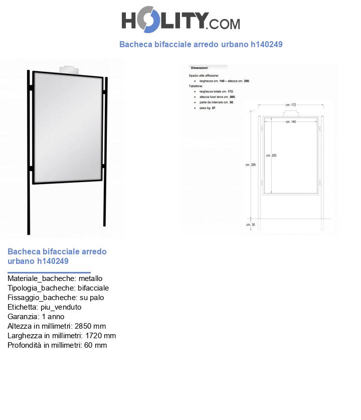 Bacheca bifacciale arredo urbano h140249