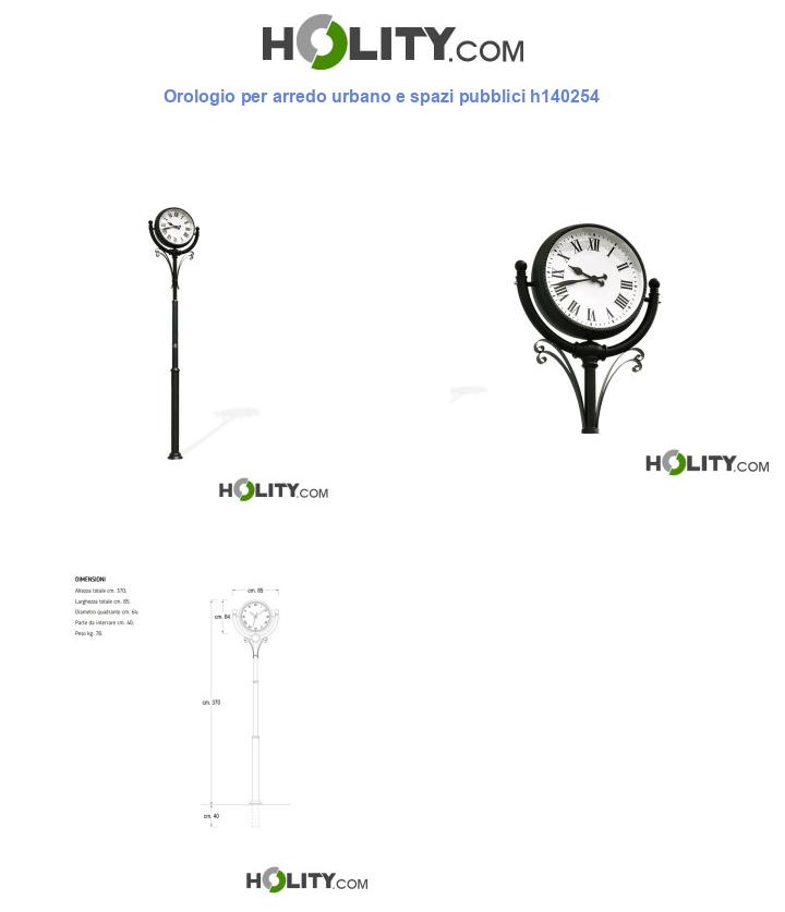 Orologio per arredo urbano e spazi pubblici h140254
