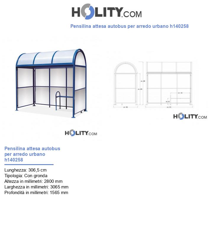 Pensilina attesa autobus per arredo urbano h140258
