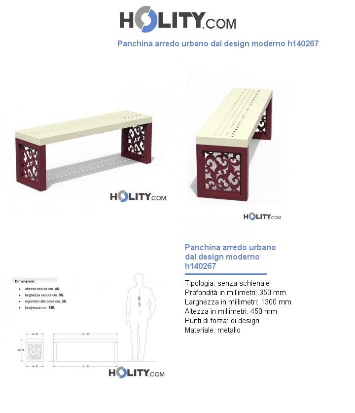 Panchina arredo urbano dal design moderno h140267