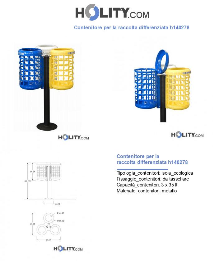 Contenitore per la raccolta differenziata h140278