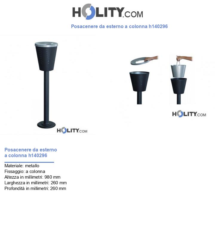 Posacenere da esterno a colonna h140296