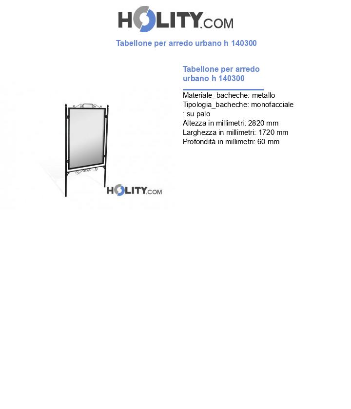 Tabellone per arredo urbano h140300