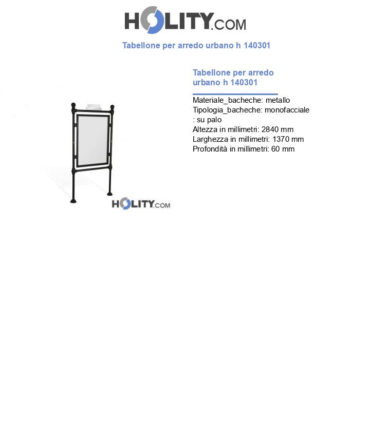 Tabellone per arredo urbano h 140301