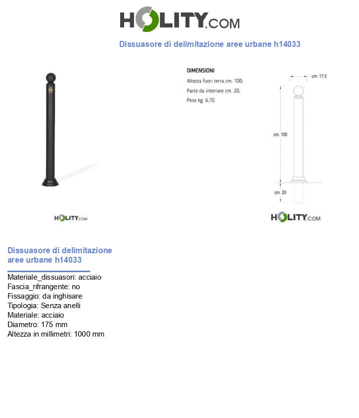 Dissuasore di delimitazione aree urbane h14033