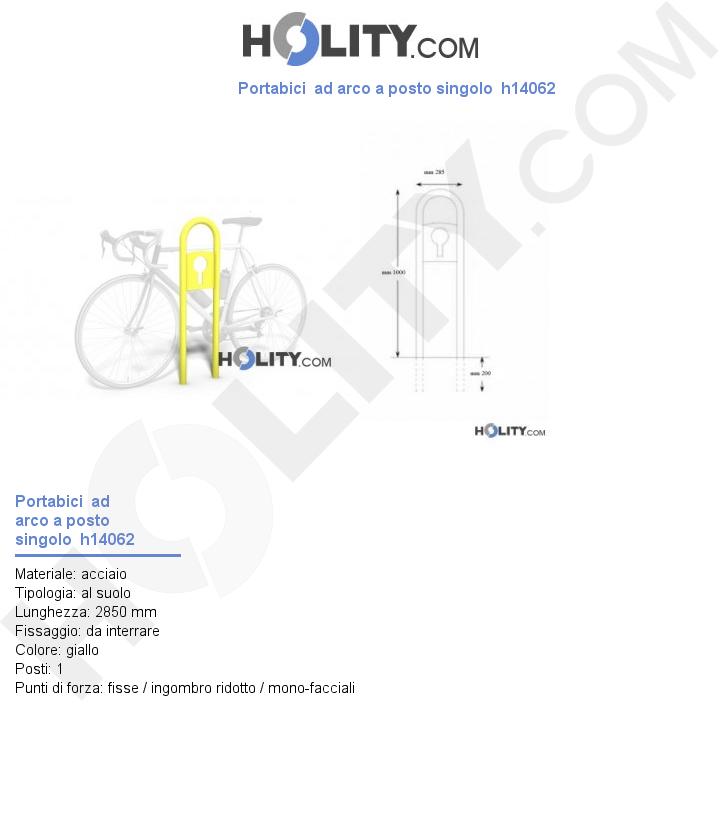 Portabici  ad arco a posto singolo  h14062