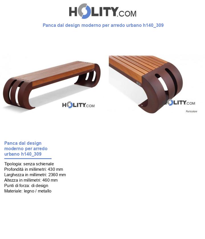 Panca dal design moderno per arredo urbano h140_309