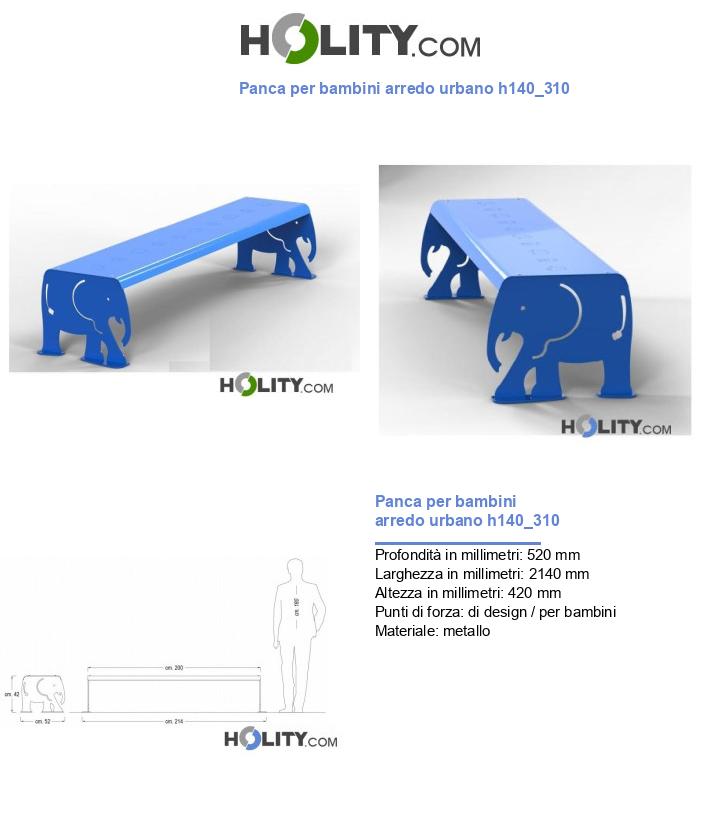 Panca per bambini arredo urbano h140_310