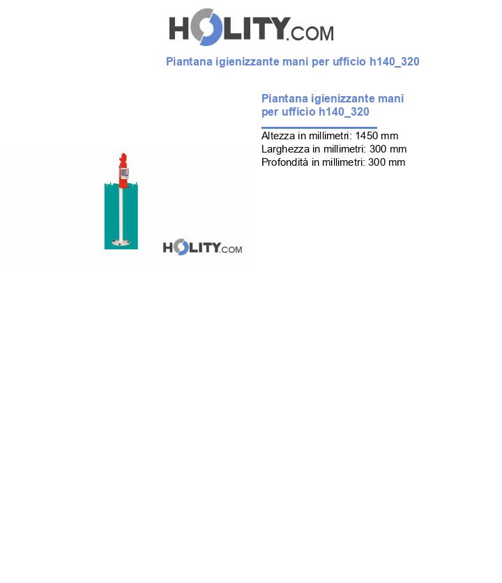 Piantana igienizzante mani per ufficio h140_320